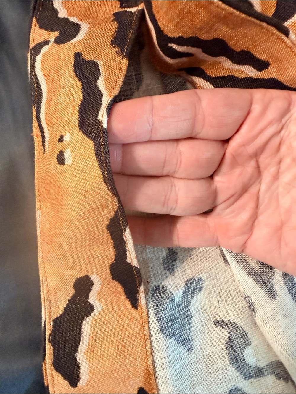 Zimmermann 100% Linen Tiger-Print Mini Dress in Tan and Black - Picture 12 of 12